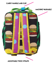 Load image into Gallery viewer, Doo Wop Kids - Cheeseburger Yum Mini Back Pack