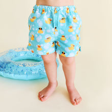 Load image into Gallery viewer, (SALE) Posh Peanut Ducky - Boys Swim Trunks