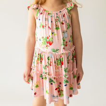 Load image into Gallery viewer, (SALE) Posh Peanut Annabelle - Tiered Flutter Sleeve Dress