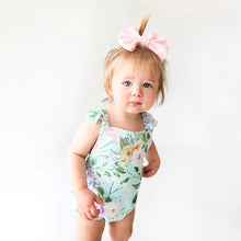 Load image into Gallery viewer, (SALE) Posh Peanut Erin - Basic Ruffled Capsleeve Bubble Romper