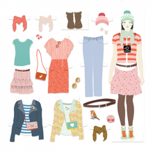 Load image into Gallery viewer, Djeco ONE BIG DRESSING ROOM PAPERDOLL WARDROBE