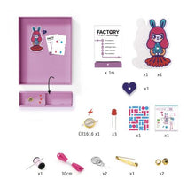 Load image into Gallery viewer, Djeco FACTORY ART + SCIENCE STEAM PROJECT KIT: 'BUNNY GIRL' BROOCH PIN