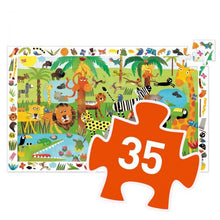 Load image into Gallery viewer, Djeco OBSERVATION JIGSAW PUZZLE: JUNGLE (35PC)