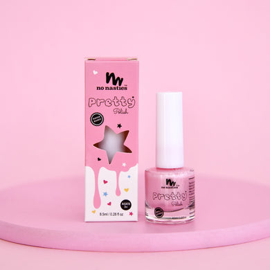 No Nasties Pastel Pink Water-Based, Scratch off Nail Polish for Kids - 8.5ml