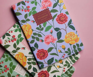 Rifle Paper Co. Assorted Set of 3 Roses Notebooks