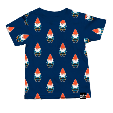 (SALE) White & Flute Kawaii Garden Gnome Allover Print T-Shirt