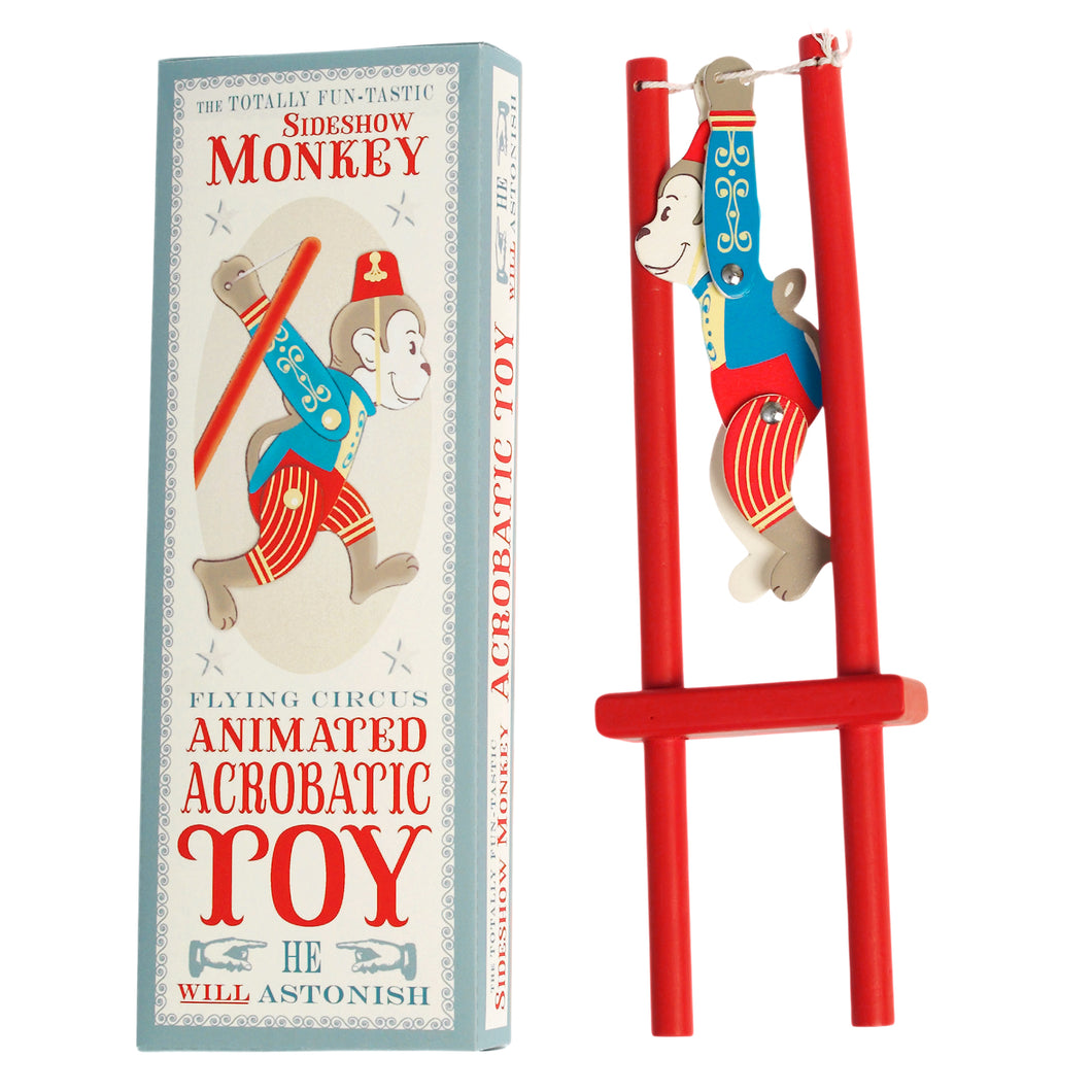 Rex London Wooden acrobatic toy - Sideshow monkey