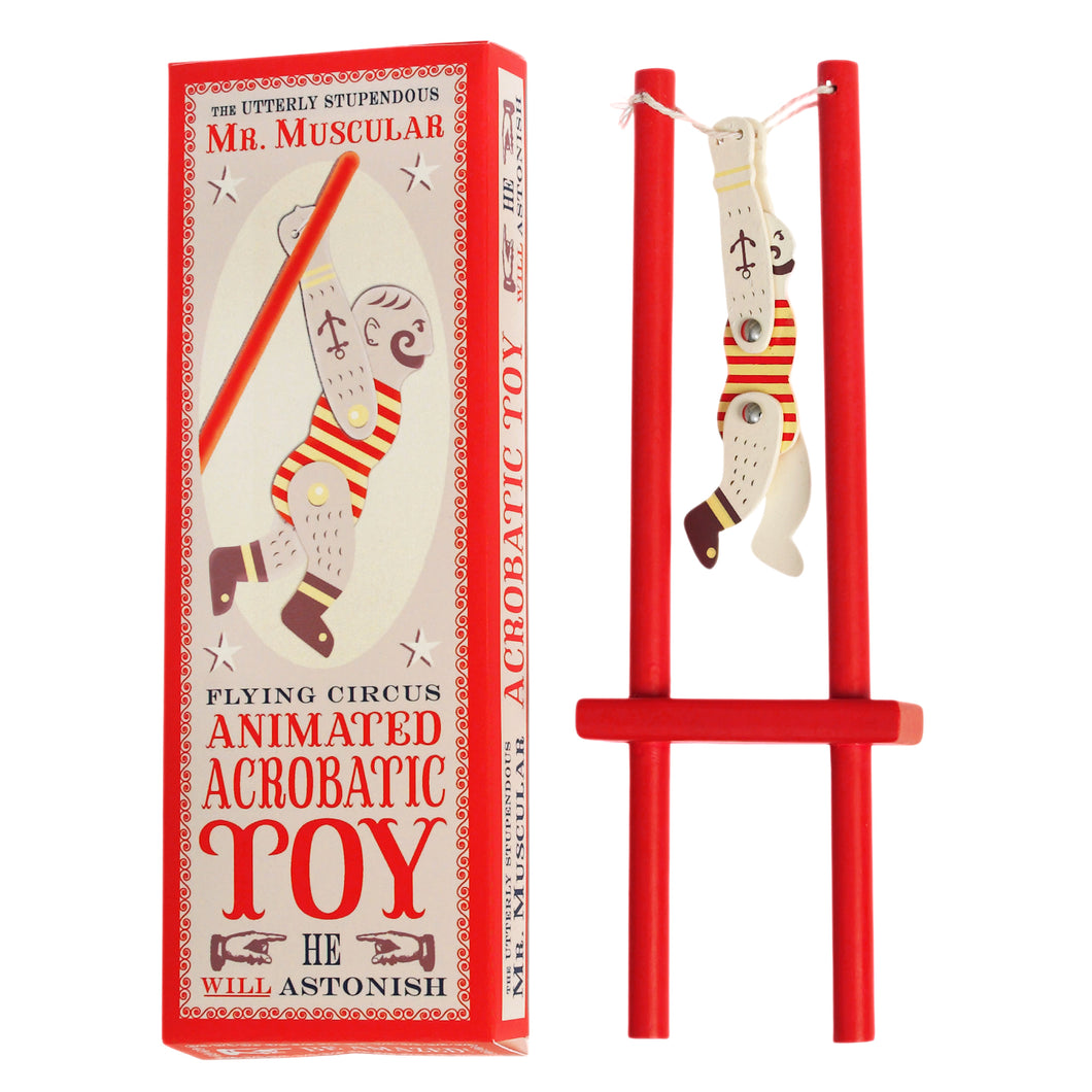 Rex London Wooden acrobatic toy - Mr Muscular