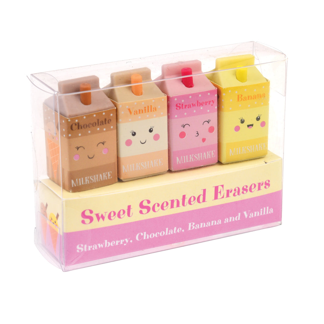 Rex London Scented milkshake erasers (set of 4)