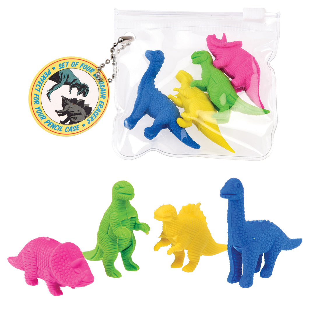 Rex London Dinosaur erasers (set of 4)