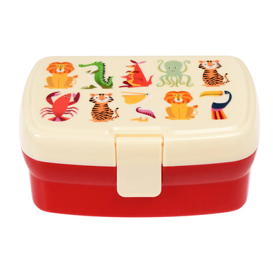 Rex London Lunch box with tray - Colourful Creatures