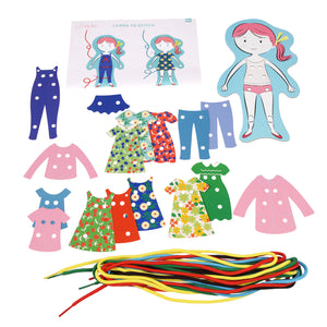 Rex London Learn to stitch dress-up dolly kit