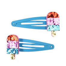 Load image into Gallery viewer, Rex London Glitter hair clips (set of 2) - Ice lolly