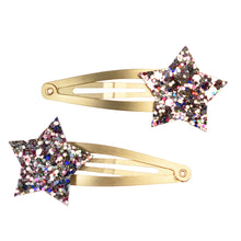 Load image into Gallery viewer, Rex London Glitter star hair clips (set of 2) - Fairies in the Garden
