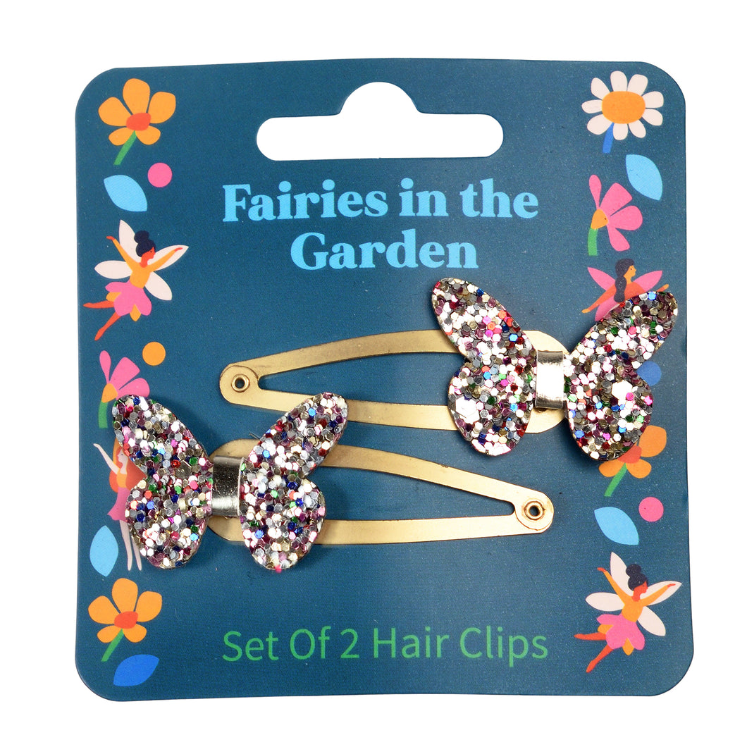 Rex London Glitter butterfly hair clips (set of 2) - Fairies in the Garden