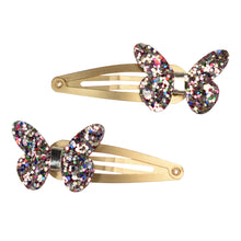 Load image into Gallery viewer, Rex London Glitter butterfly hair clips (set of 2) - Fairies in the Garden