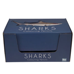 Rex London Tube of colouring pencils - Sharks