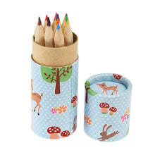 Load image into Gallery viewer, Rex London Tube of colouring pencils - Woodland Creatures