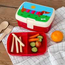 Load image into Gallery viewer, Rex London Lunch box with tray - Sausage Dog