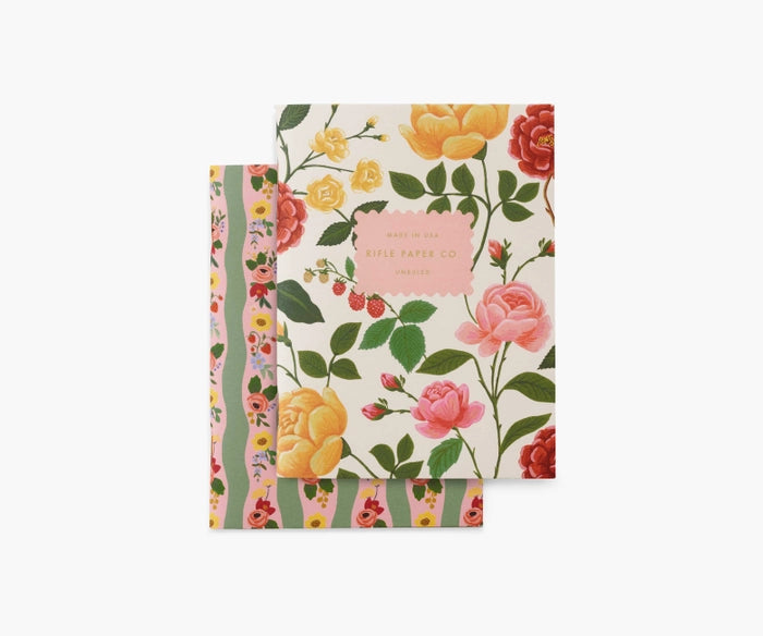 Rifle Paper Co. Pair of 2 Roses Pocket Notebook