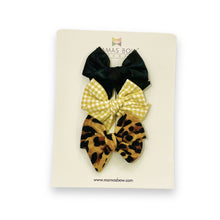Load image into Gallery viewer, Mamas Bow - Mini Pinwheel Clips Set (Leopard)