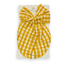Load image into Gallery viewer, Mamas Bow - Dream Yellow Plaid