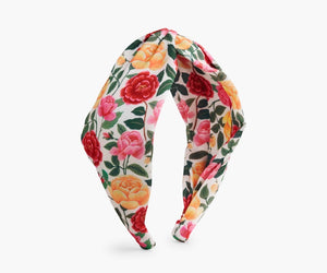 Rifle Paper Co. Roses Silky Twisted Headband
