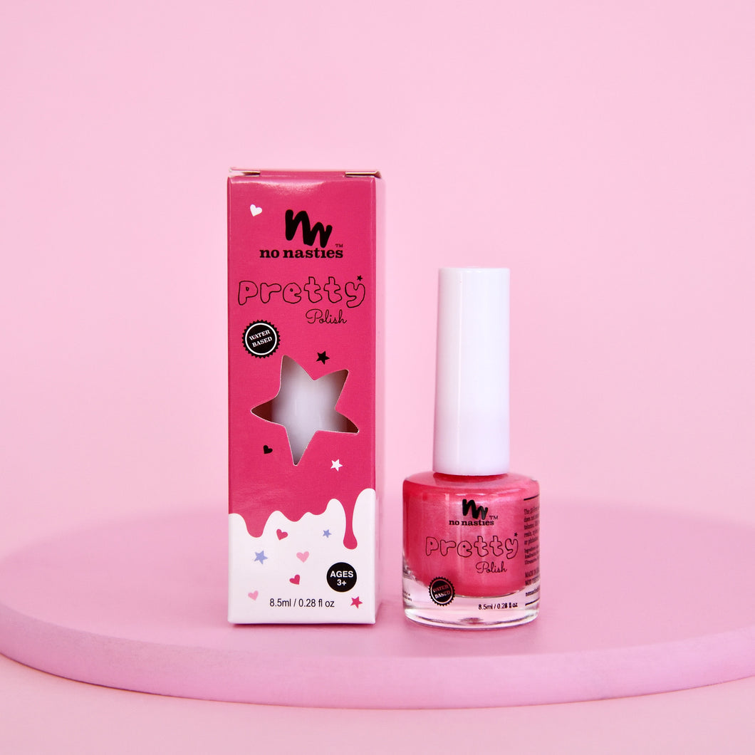No Nasties Hot Pink Water-Based, Scratch off Nail Polish for Kids - 8.5ml