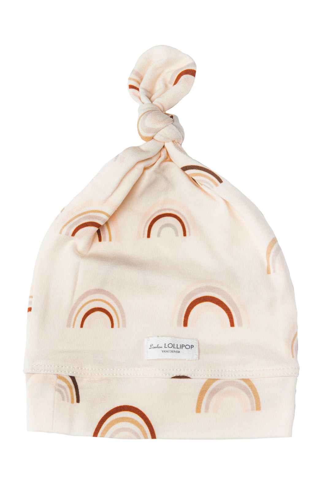 (SALE) Loulou Lollipop Top Knot Beanie in TENCEL™ - Canyon Rainbow - 0-6 M