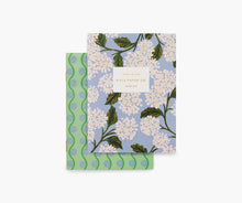Load image into Gallery viewer, Rifle Paper Co. Pair of 2 Hydrangea Pocket Notebooks