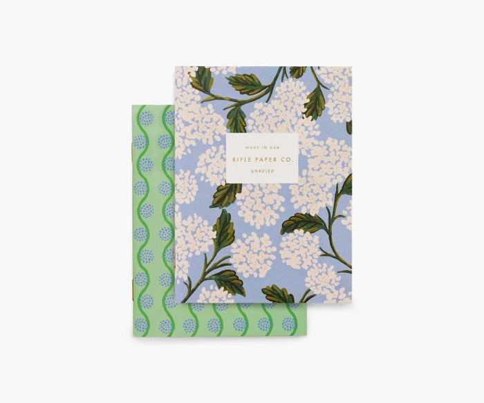 Rifle Paper Co. Pair of 2 Hydrangea Pocket Notebooks