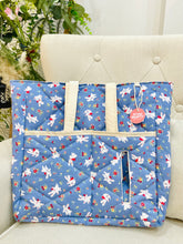 Load image into Gallery viewer, Kinda Crafty - Lucy Totebag (White bunny in Blue)