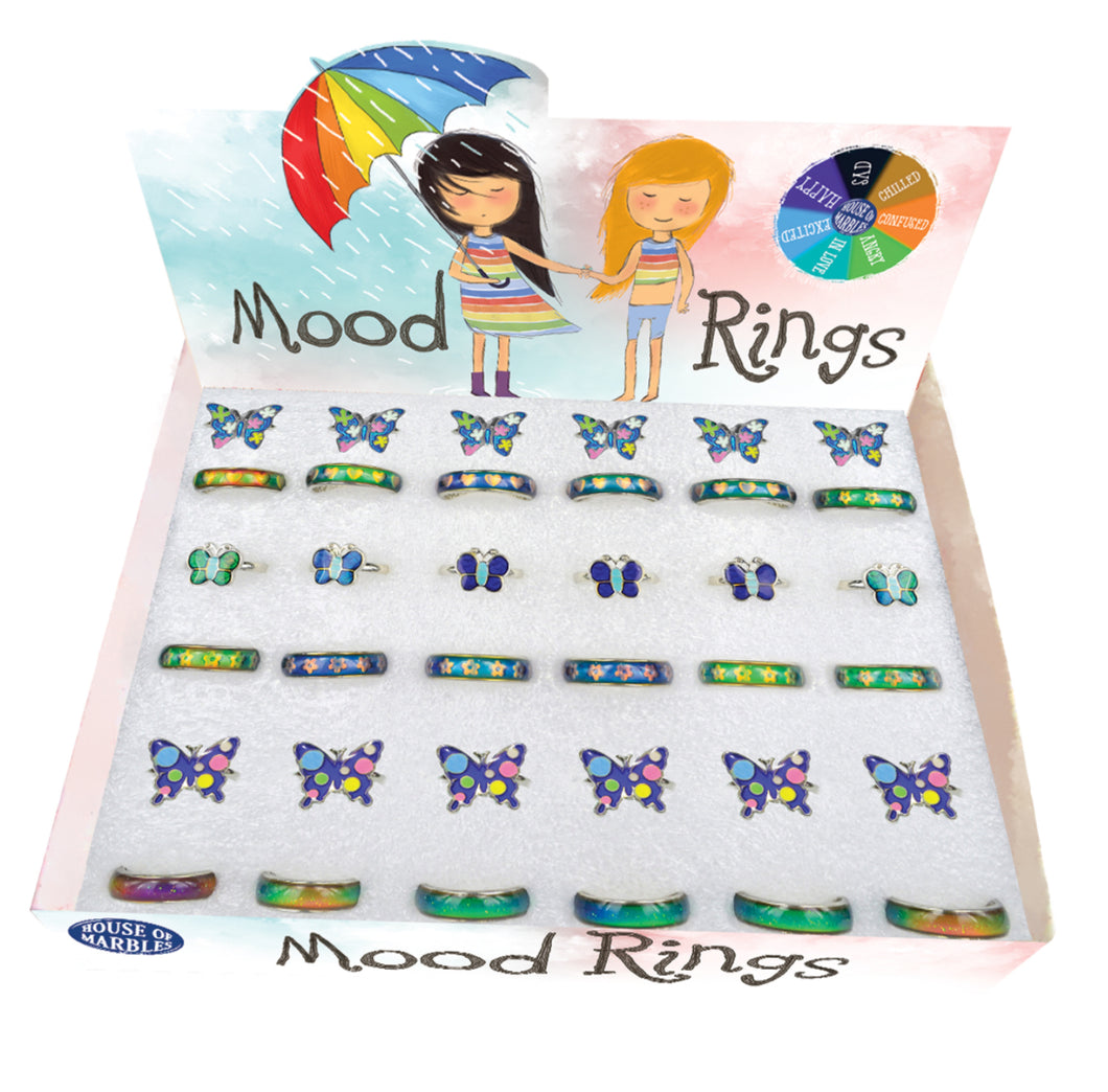 House of Marbles - Butterflies & Bands Mood Rings