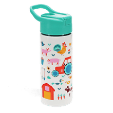 Load image into Gallery viewer, Rex London - Stainless Steel Bottle 500ml Farmyard