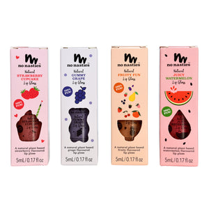 No Nasties Natural Kids Lip Gloss Wands - Fruity Fun - Peach Shimmer