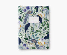 Load image into Gallery viewer, Rifle Paper Co. Stitched Notebook Set (Peacock)