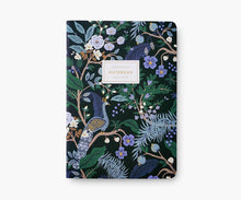Load image into Gallery viewer, Rifle Paper Co. Stitched Notebook Set (Peacock)