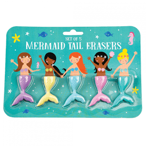 Rex London Mermaid tail erasers (set of 5)