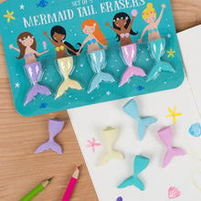 Load image into Gallery viewer, Rex London Mermaid tail erasers (set of 5)