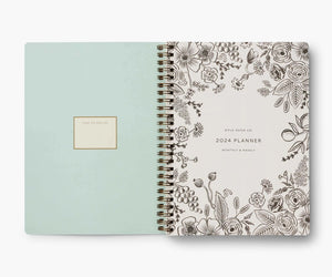 Rifle Paper Co. 2024 Flores 12-Month Softcover Spiral Planner