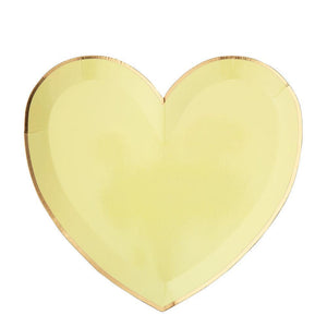 Meri Meri Pastel Palette Heart Large Plates