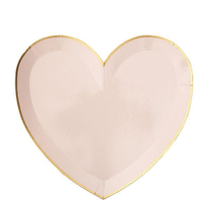 Meri Meri Pastel Palette Heart Large Plates