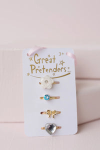 Great Pretenders Boutique Sassy Rings, 4 Pcs