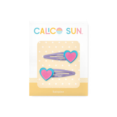 Calico Alexa Hair Clips - Heart