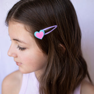 Calico Alexa Hair Clips - Heart