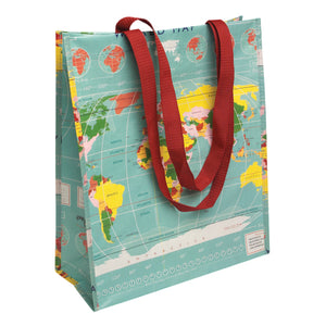 Rex London World Map Design Shopping Bag