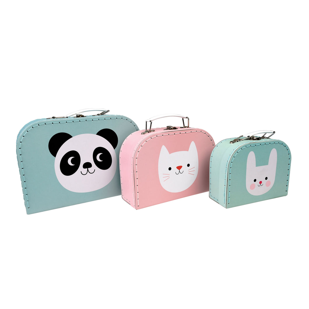 Rex London Miko The Panda And Friends Storage Cases (Set Of 3)