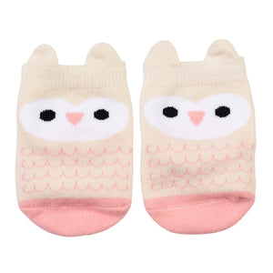 Rex London Rose Pink Owl Baby Socks (one Pair)