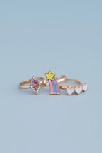 Load image into Gallery viewer, Great Pretenders Boutique Heart Star Rings, 3 Pcs