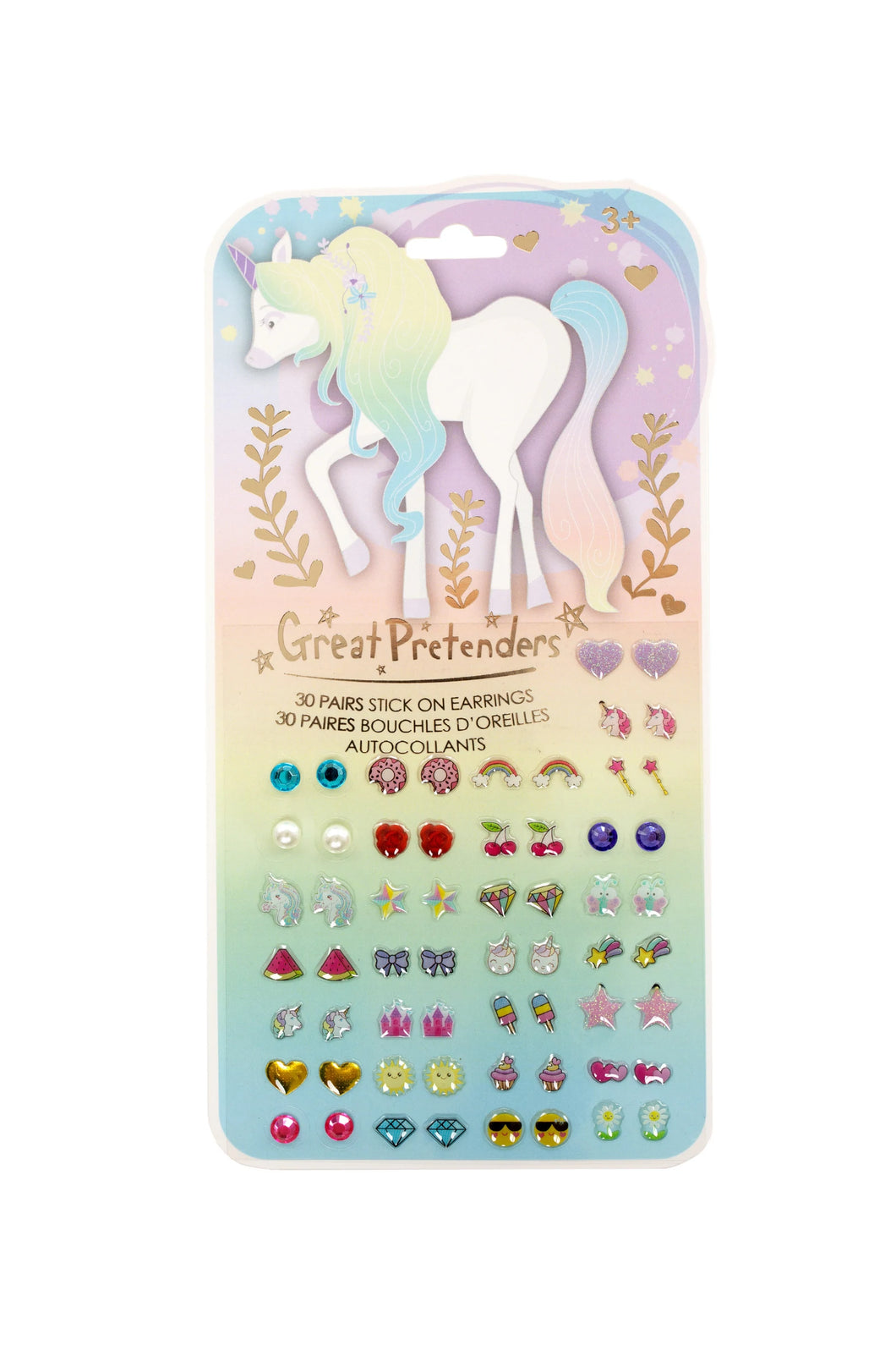Great Pretenders Whimsical Unicorn Sticker Earrings (30  pairs)